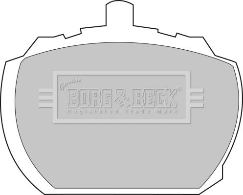 BORG & BECK Комплект тормозных колодок, дисковый тормоз BBP1098